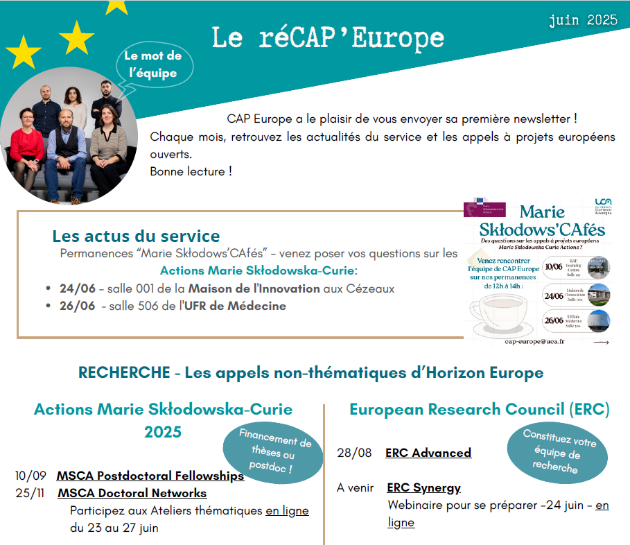 photo : extrait de la premire newsletter de CAP Europe